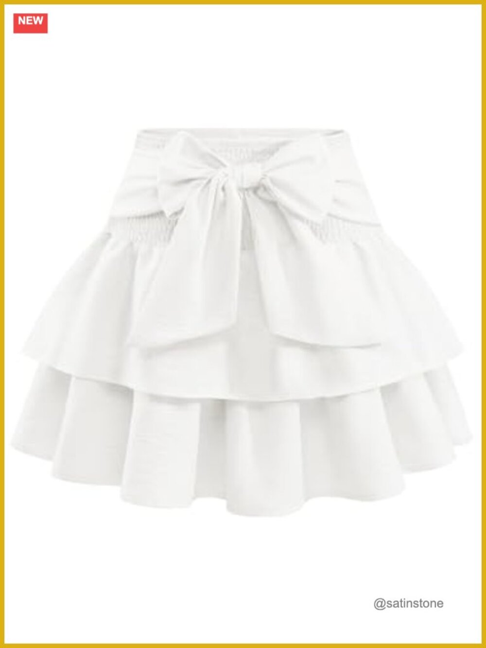 Women's Ruffle Mini Skirt High Waist A-Line Layered Flowy Casual